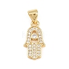 Brass Micro Pave Cubic Zirconia Pendants KK-C162-027G-1