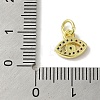Brass Micro Pave Cubic Zirconia Charms KK-M283-19B-02-3