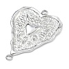 304 Stainless Steel Textured Heart Links Connector Charms STAS-F340-05P-2
