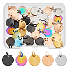 40Pcs 5 Colors 304 Stainless Steel Charms EJEW-FH0001-10-1