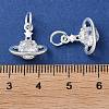 Rack Plating Brass Micro Pave Clear Cubic Zirconia Charms KK-D097-03S-3