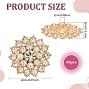 40Pcs Alloy Rhinestone Shank Buttons BUTT-ME0001-28LG-2