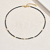 Vintage European-style Faceted Round Glass Beaded Necklaces for Women XV6526-1-5