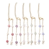 Natuarl & Synthetic Mixed Gemstone Star & Natural Freshwater Pearl Rice & Brass Link Chain Bracelet Making AJEW-JB01456-1