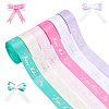 6Rolls 6 Colors Mother's Day Polyester Ribbon OCOR-PH0036-75B-1