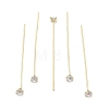Brass Micro Pave Clear Cubic Zirconia Head Pins KK-M306-09G-04-2