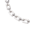 Brass Rectangle Link Chain Bracelets for Women Men BJEW-JB11458-02-3