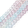 Transparent Painted Glass Beads Strands X1-DGLA-A034-T6mm-A15-2