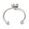 Non-Tarnish 304 Stainless Steel Open Cuff Ring Components X-STAS-I306-01P-3
