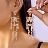 Halloween Zinc Alloy Crystal AB Rhinestone Dangle Stud Earrings FS-WGF4447-02-1