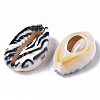 Printed Natural Cowrie Shell Beads SSHEL-R047-01-B01-3