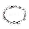 Tarnish Resistant 304 Stainless Steel Figaro Chain Bracelets BJEW-P237-24P-4