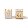 Rack Plating Brass Enamel Beads KK-B060-04G-04Q-1