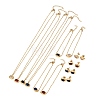 304 Stainless Steel & Cubic Zirconia Stud Earrings & Pendant Necklaces & Link Bracelets Sets SA-CBADCF0-02G-4