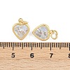 Brass Glass Charms KK-A269-51G-3