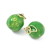 Brass Enamel Pendants KK-L256-44G-06-2