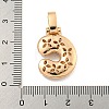 Brass Micro Pave Clear Cubic Zirconia Pendants KK-B099-01G-C-3