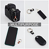Gorgecraft 2Pcs 2 Colors Leather and Zinc Alloy Mobile Phone Finger Rings AJEW-GF0005-82-7