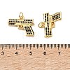 Brass Micro Pave Cubic Zirconia Pendants KK-H279-04G-01-3