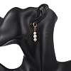 Round Natural Cultured Freshwater Pearl Leverback Earrings EJEW-JE06971-4