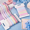 30 Yards 6 Colors Polycotton(Polyester Cotton) Ribbon OCOR-TAC0030-03A-5