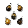 Natural Tiger Eye Faceted Pendants G-U019-05P-11-1