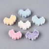 Flocking Opaque Acrylic Heart Beads OACR-T030-13M-1
