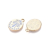 Rack Plating Alloy Enamel Pendants ENAM-N070-01D-01G-01-2