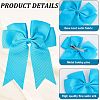 Bowknot Polyester Alligator Hair Clips for Women Girls OHAR-CP0001-26B-6