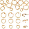 12Pcs 3 Styles Brass Open Jump Rings KK-TA0008-82G-1