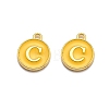 Golden Plated Alloy Enamel Charms ENAM-Q437-13C-1