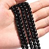 Black Stone Beads Strands G-I087-6mm-5