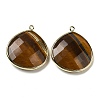 Natural Tiger Eye Pendants G-B009-07G-X-1