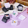 12Pcs 2 Colors Square Paper Jewelry Ring Gift Storage Boxes CON-TA0001-18-8