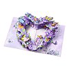 Pop Up 3D Heart Butterfly Bouquet Greeting Cards AJEW-FZC0001-06-1