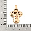 Brass Micro Pave Clear Cubic Zirconia Pendants KK-B099-01G-T-3