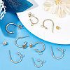 20Pcs 2 Style 304 Stainless Steel C-shape Stud Earrings KK-BBC0003-31-4