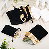 24Pcs 6 Styles Rectangle Velvet Jewelry Drawstring Bags TP-TA0001-08-8