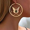 Alloy & Rhinestone Hoop Earrings FS-WGBCAF6-02-1
