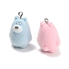 Flocking Opaque Resin Pendants FIND-E060-05-2