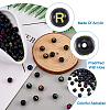 Black Craft Acrylic Beads SACR-TAG0001-02-13