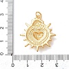 Brass Pendants KK-CBAED11-01C-G-3