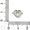 925 Sterling Silver Micro Pave Cubic Zirconia Connector Charms STER-U009-03P-03-3