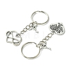Valentine's Day Heart Alloy Pendant Keychain KEYC-FS0001-03-2