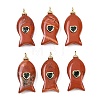 Natural Red Jasper Pendants G-Z134-06G-06-1