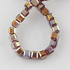 Electroplate Glass Beads Strands X-EGLA-R030-4x4mm-22-2