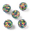 Round Resin Rhinestone Beads OACR-Z035-02E-1