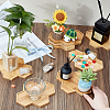 8Pcs Bamboo Saucer for Succulent Planter Pots AJEW-GO0005-41-3