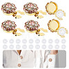 6Pcs Alloy Rhinestone Cufflinks FIND-NB0007-41B-1