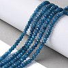 Dyed Natural Malaysia Jade Rondelle Beads Strands X-G-E316-2x4mm-54-5